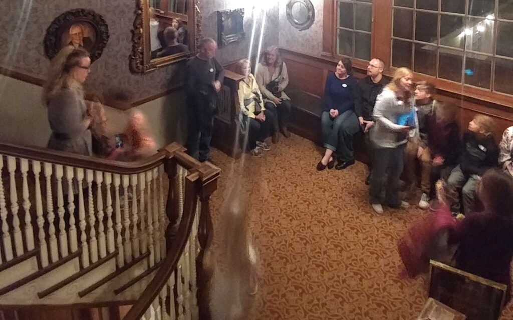 young ghost at stanley hotel staircase