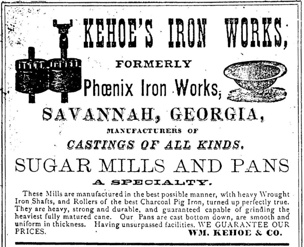 advertisement for kahoe iron foundry