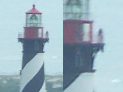 lady on St Augustine Lighthouse