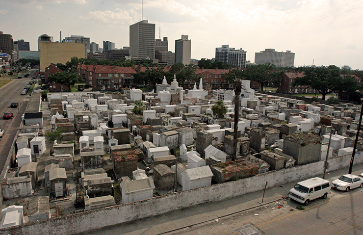 St Louis Cemetery No. 1 aerial view