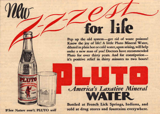 pluto water poster