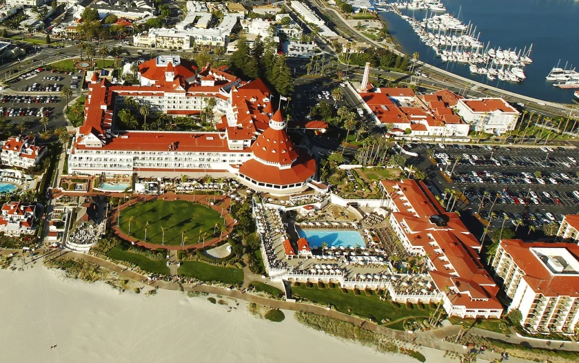 Hotel del Coronado aerial view