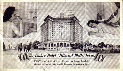 baker hotel postcard